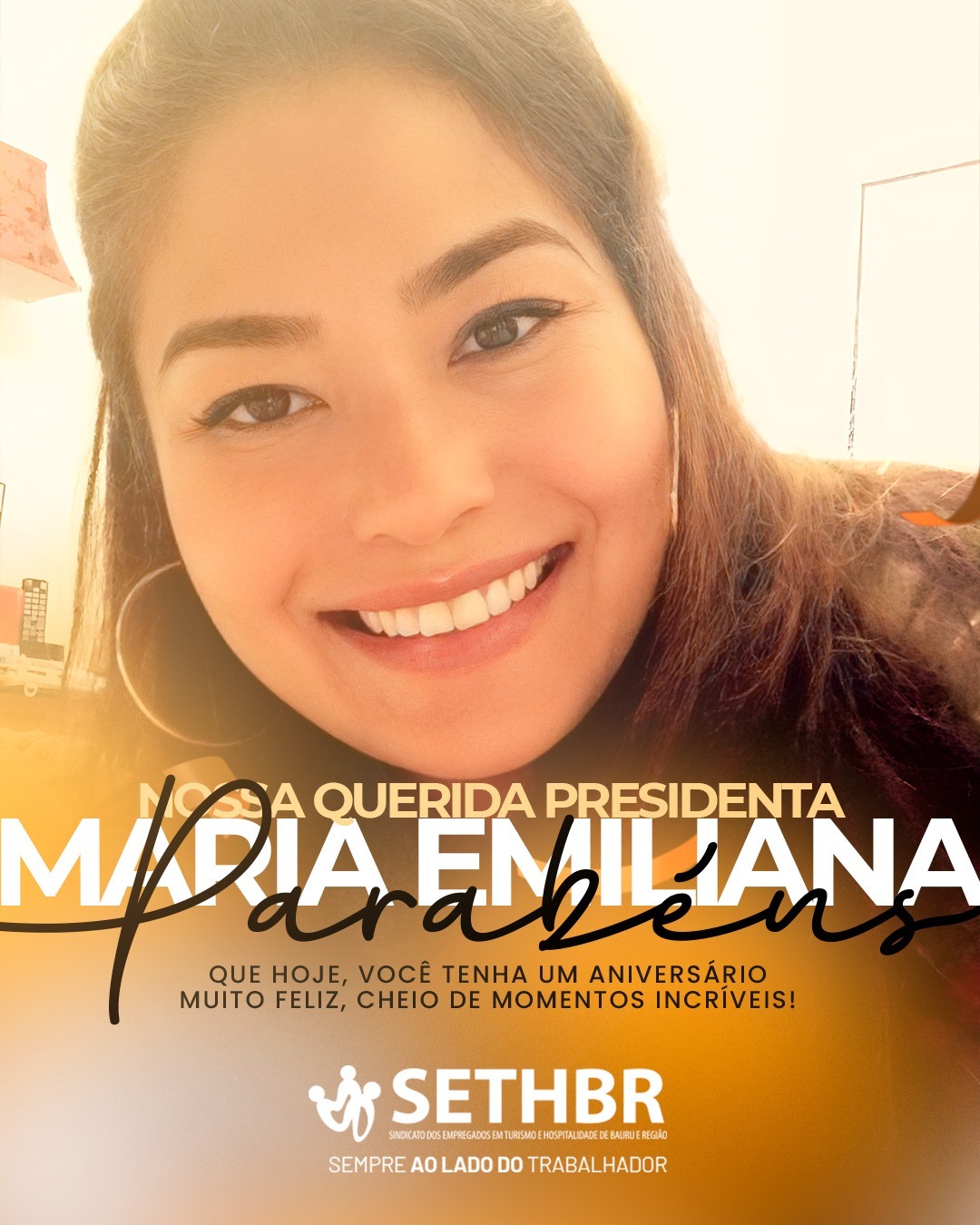 🎉 Parabéns à nossa querida presidenta Maria Emiliana! 💐
Que seu dia seja repleto de alegrias, carinho e muitas conquistas.
O SETHBR celebra com orgulho mais um ano de dedicação e liderança em defesa dos trabalhadores! 💪✨
#Parabéns #SETHBR #SindicatoForte #MariaEmiliana #TurismoEHospitalidade #Bauru #Gratidão #LiderançaFeminina
Conte com a gente!
Sempre ao lado do trabalhador.
📞Fale com o Sethbr: (14) 3227-7431 ou 3227-7283
📲 Para saber mais sobre o nosso trabalho, acesse: www.sethbr.com.br
#sethbrbauru #sindicato #bauru #sethbr #aposentadoria #direitodotrabalhador #condomínios #edificio #baurucity