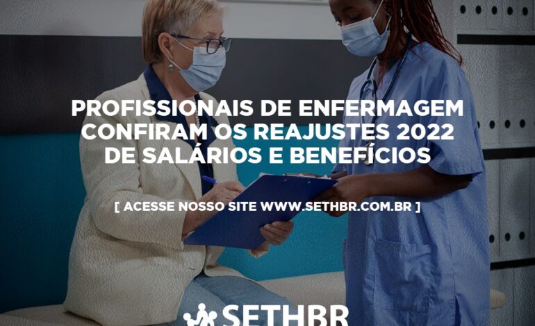 confira o Reajuste salarial de enfermeiros