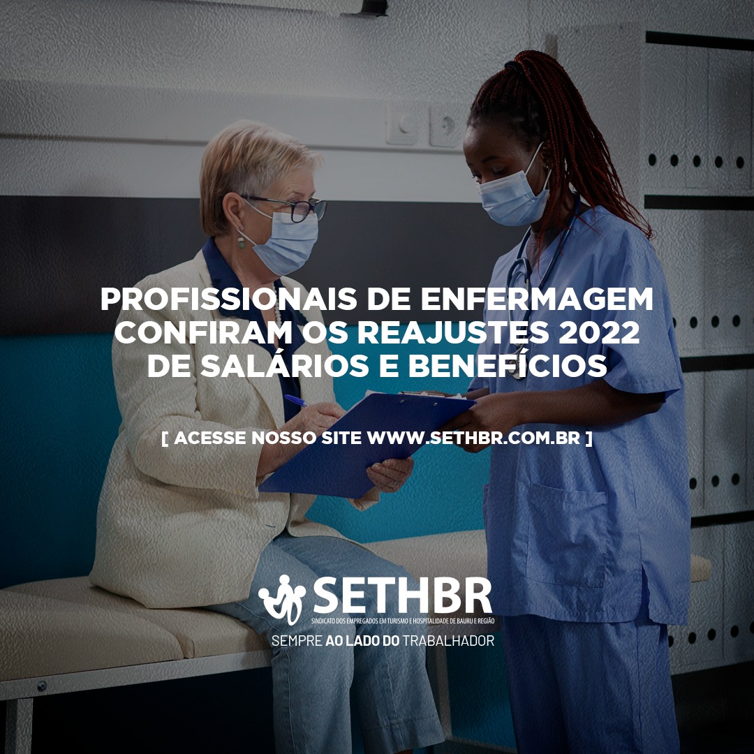 confira o Reajuste salarial de enfermeiros