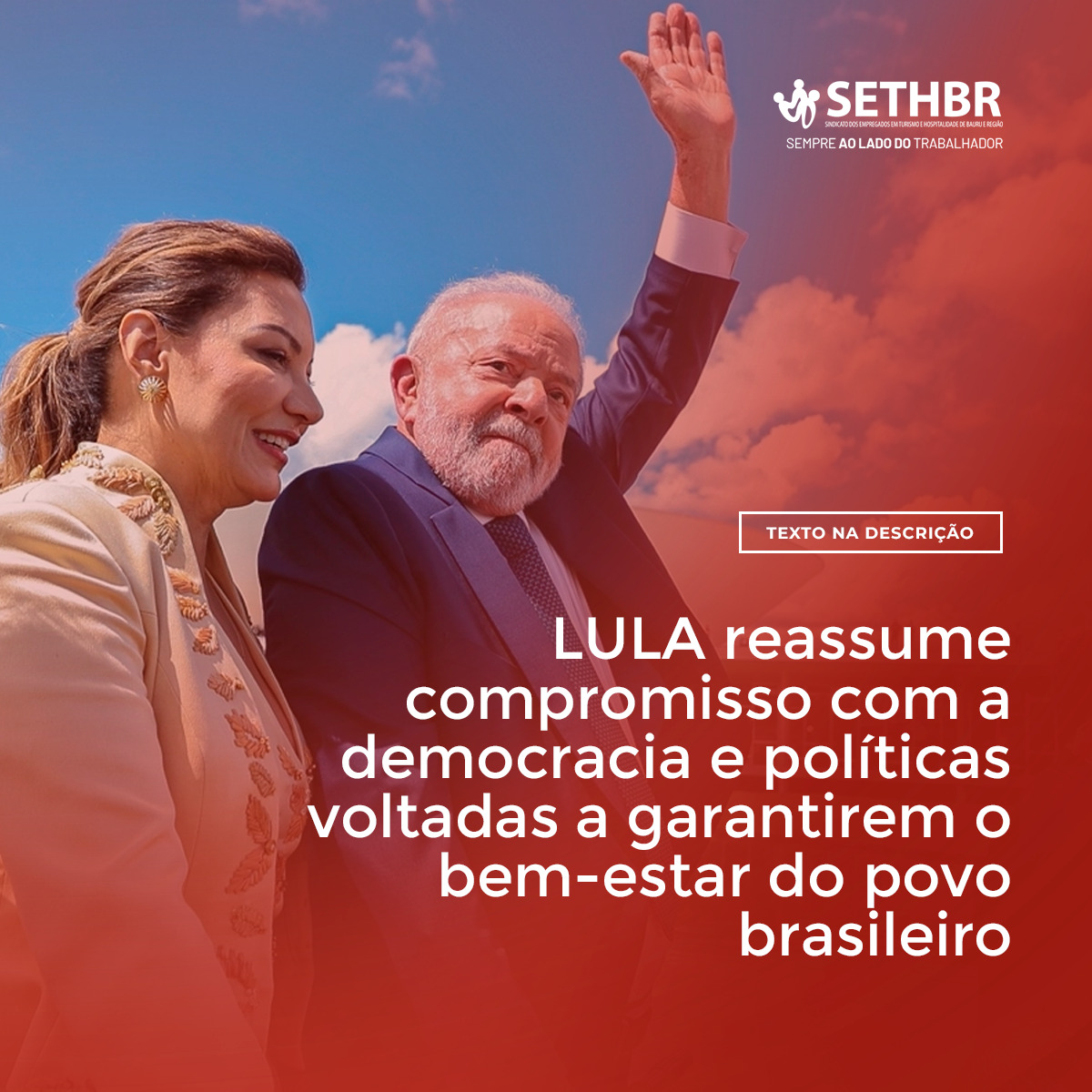 Lula reassume compromisso com a democracia e com políticas voltadas a garantirem o bem-estar do povo brasileiro