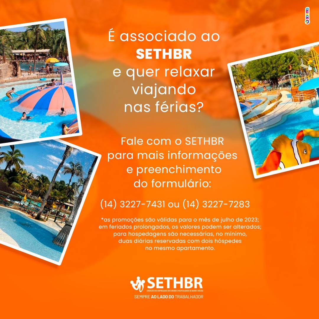 É associado ao SETHBR e quer relaxar viajando nas férias?