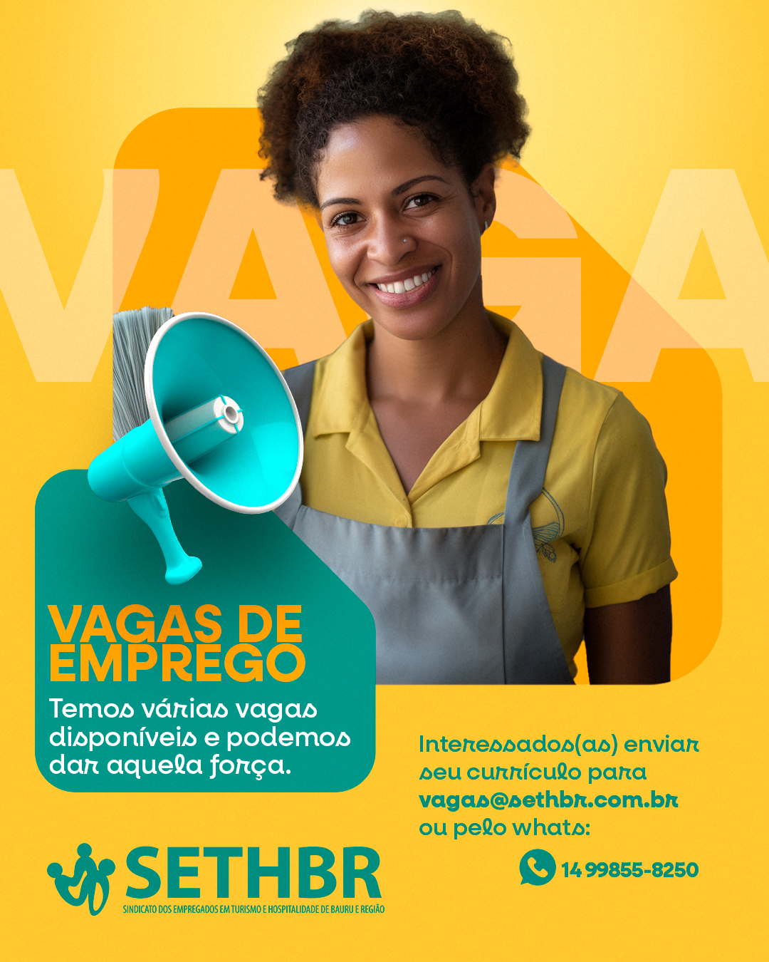 SETHBR amplia apoio ao trabalhador com banco de currículos e vagas de emprego