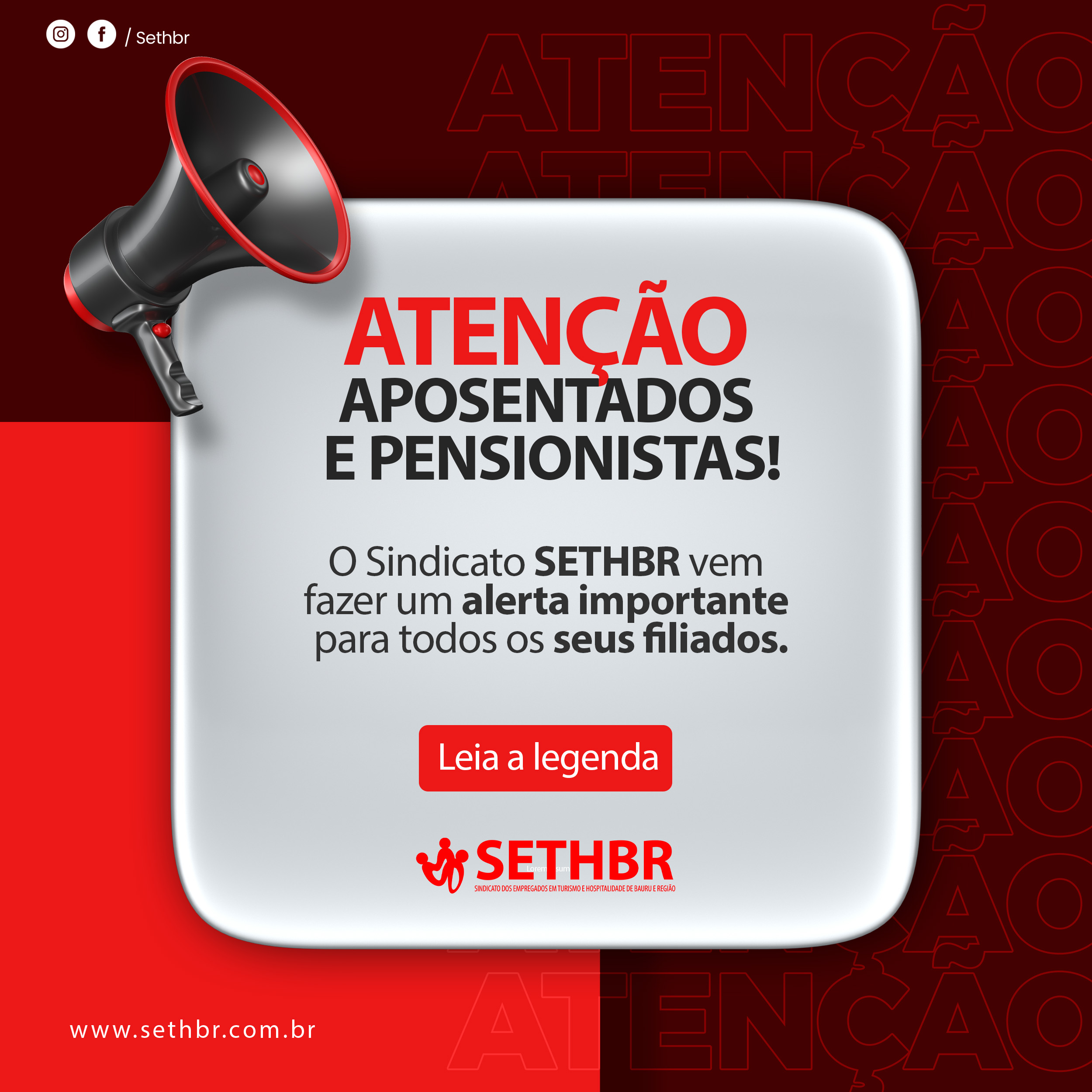 ATENÇÃO, APOSENTADOS E PENSIONISTAS!
