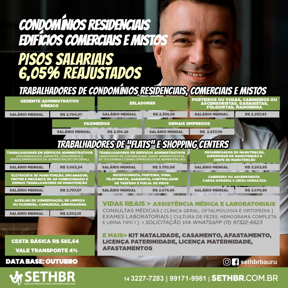 📢 ATENÇÃO TRABALHADORES DE CONDOMÍNIOS, FLATS E SHOPPINGS