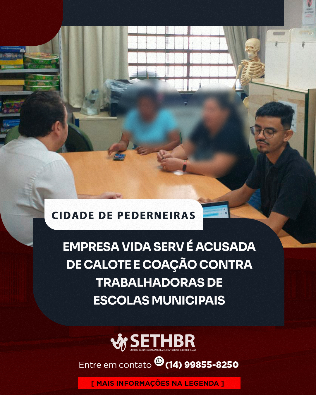 DENÚNCIA EM PEDERNEIRAS: Empresa Vida Serv é acusada de irregularidades e coação contra trabalhadoras de escolas municipais
