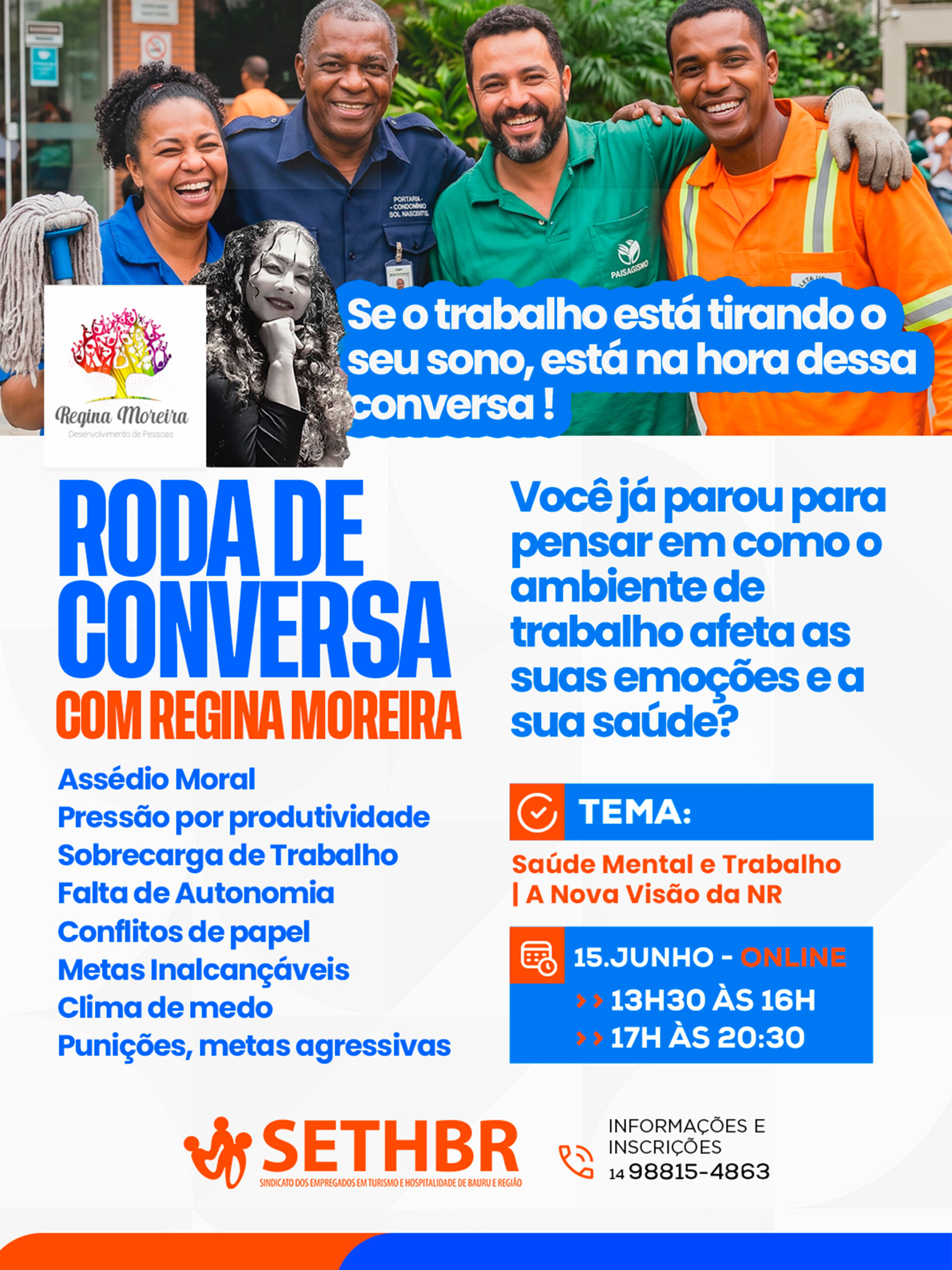 SETHBR promove Roda de Conversa online sobre Saúde Mental e Ambientes de Trabalho Tóxicos