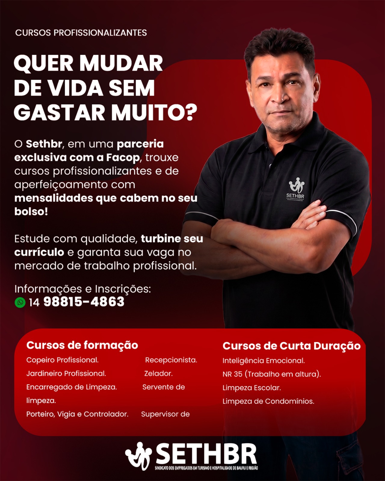 Impulsione sua Carreira: SETHBR e FACOP Lançam Cursos Profissionalizantes com Valores Acessíveis