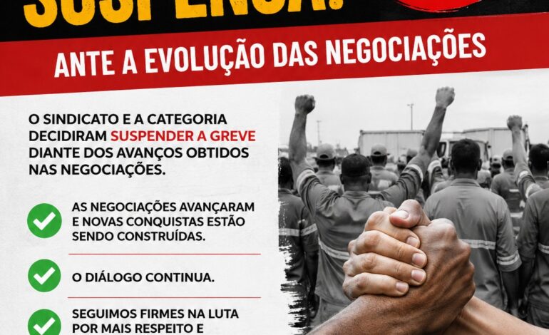 Sindicato suspende greve após avanços nas negociações com a Eco Liberty