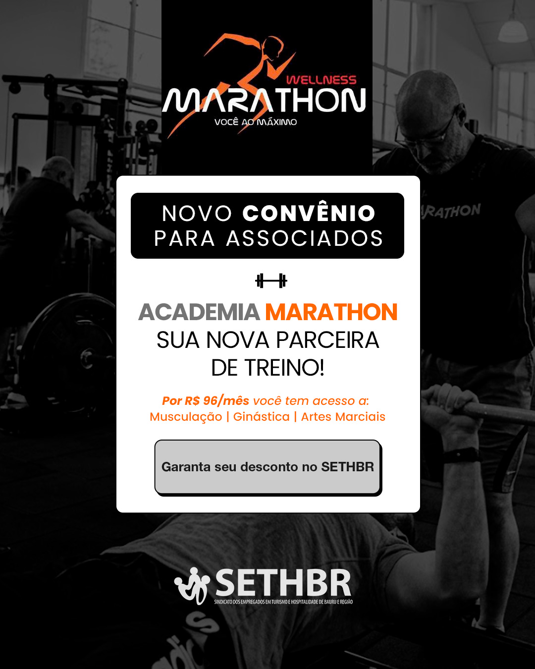 Novo convênio para associados: cuide da sua saúde com a Marathon Wellness! 🏋️‍♂️💪