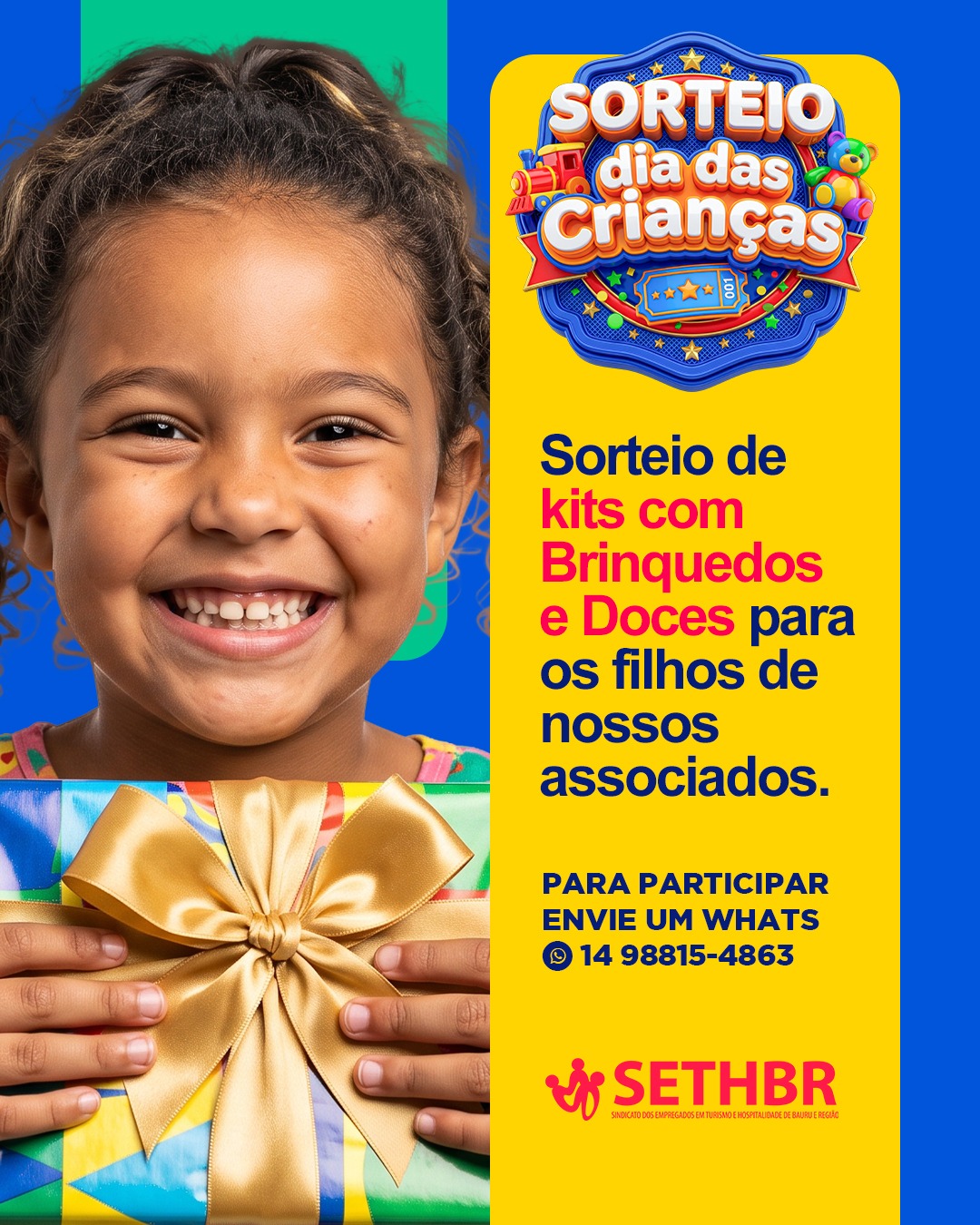 🎁✨ SORTEIO ESPECIAL: DIA DAS CRIANÇAS SETHBR! 🍭🎈
